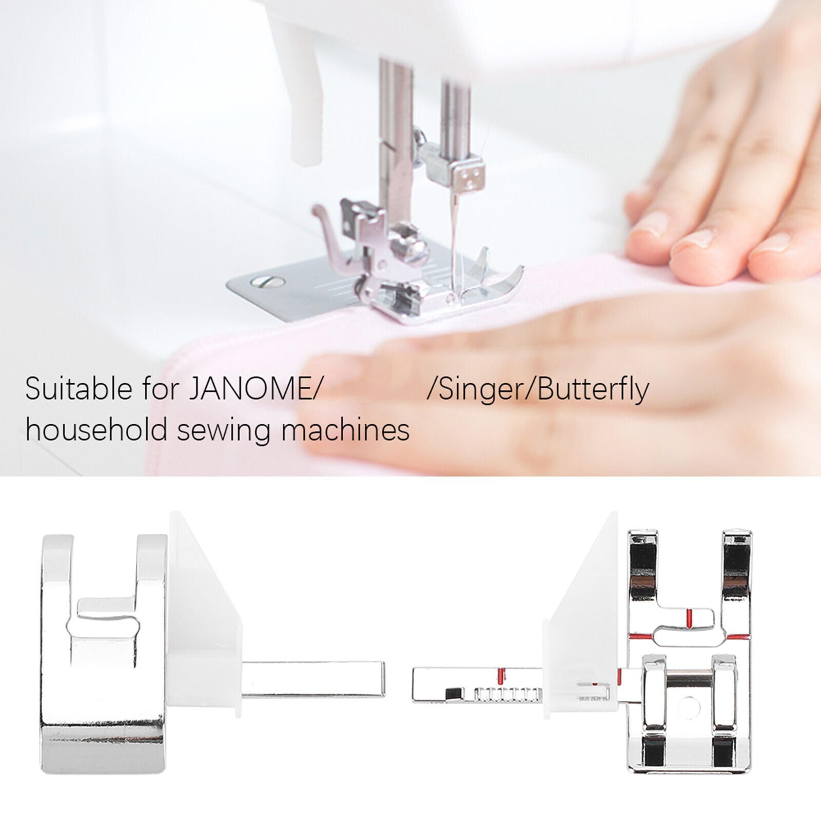 2Pcs Adjustable Guide Presser Foot for / Sewing Machines