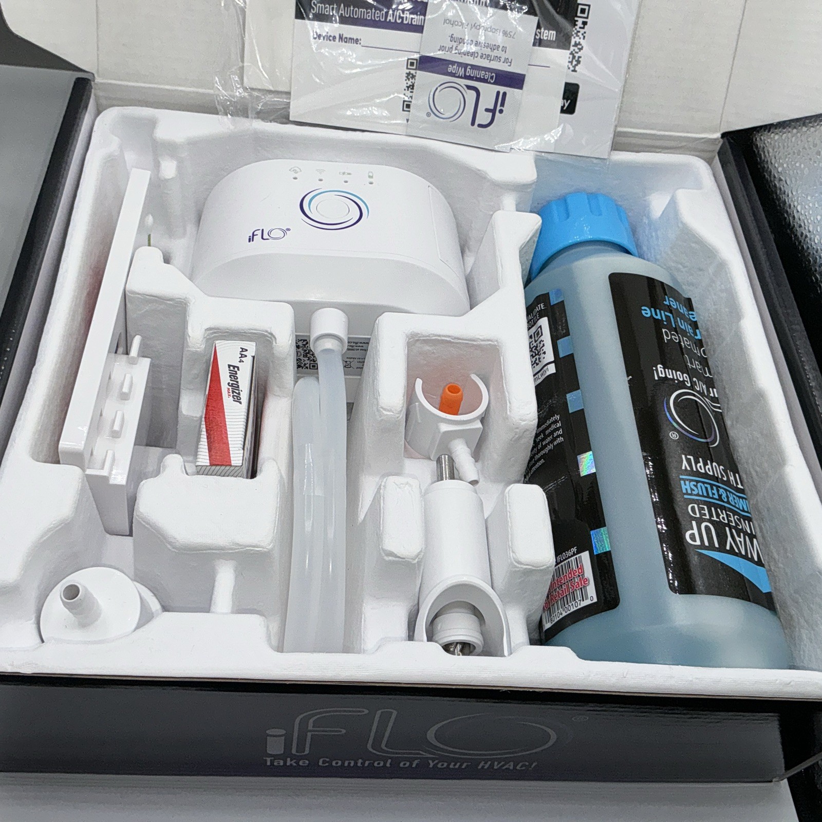 IFLO® Smart A/C Drain Line and Drain Pan Cleaner for HVAC System IFLOKIT01 2638G