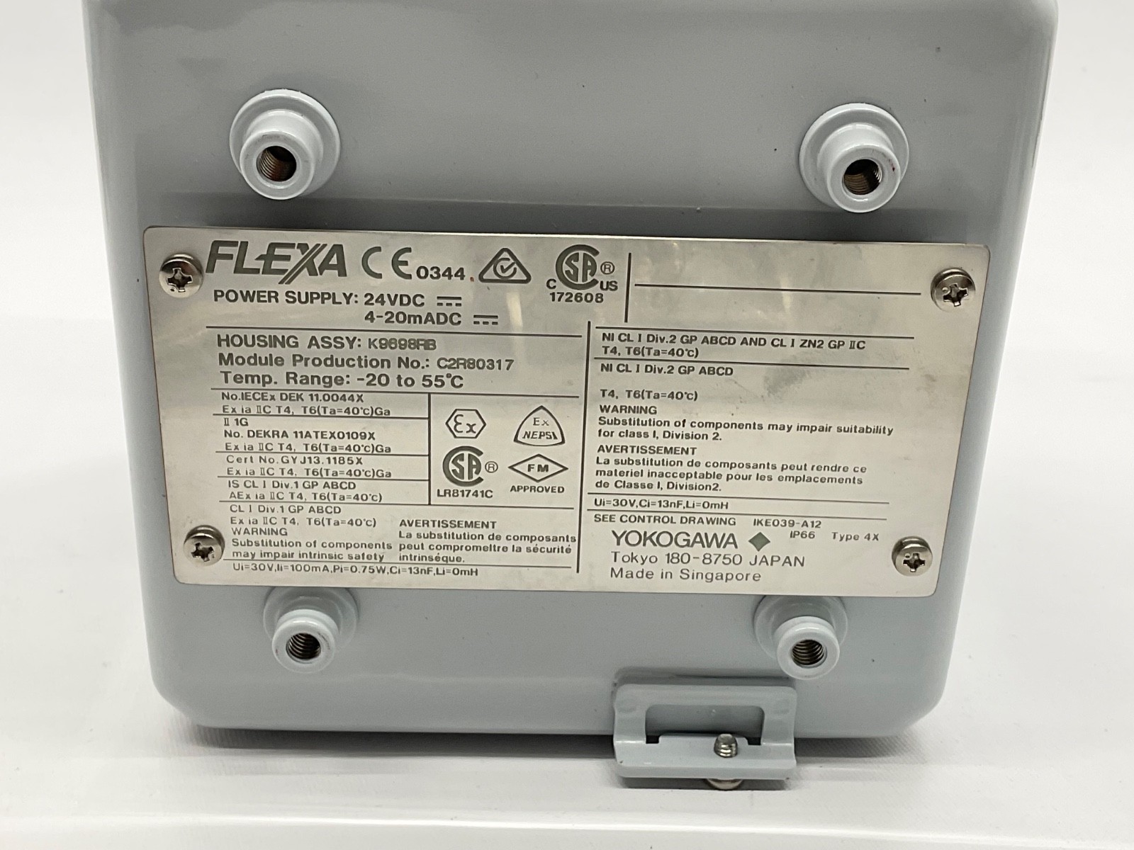 Yokogawa FLEXA 21 Liquid Analyzer K9088FB C2R80317 – 24VDC 4–20mA, New Open Box