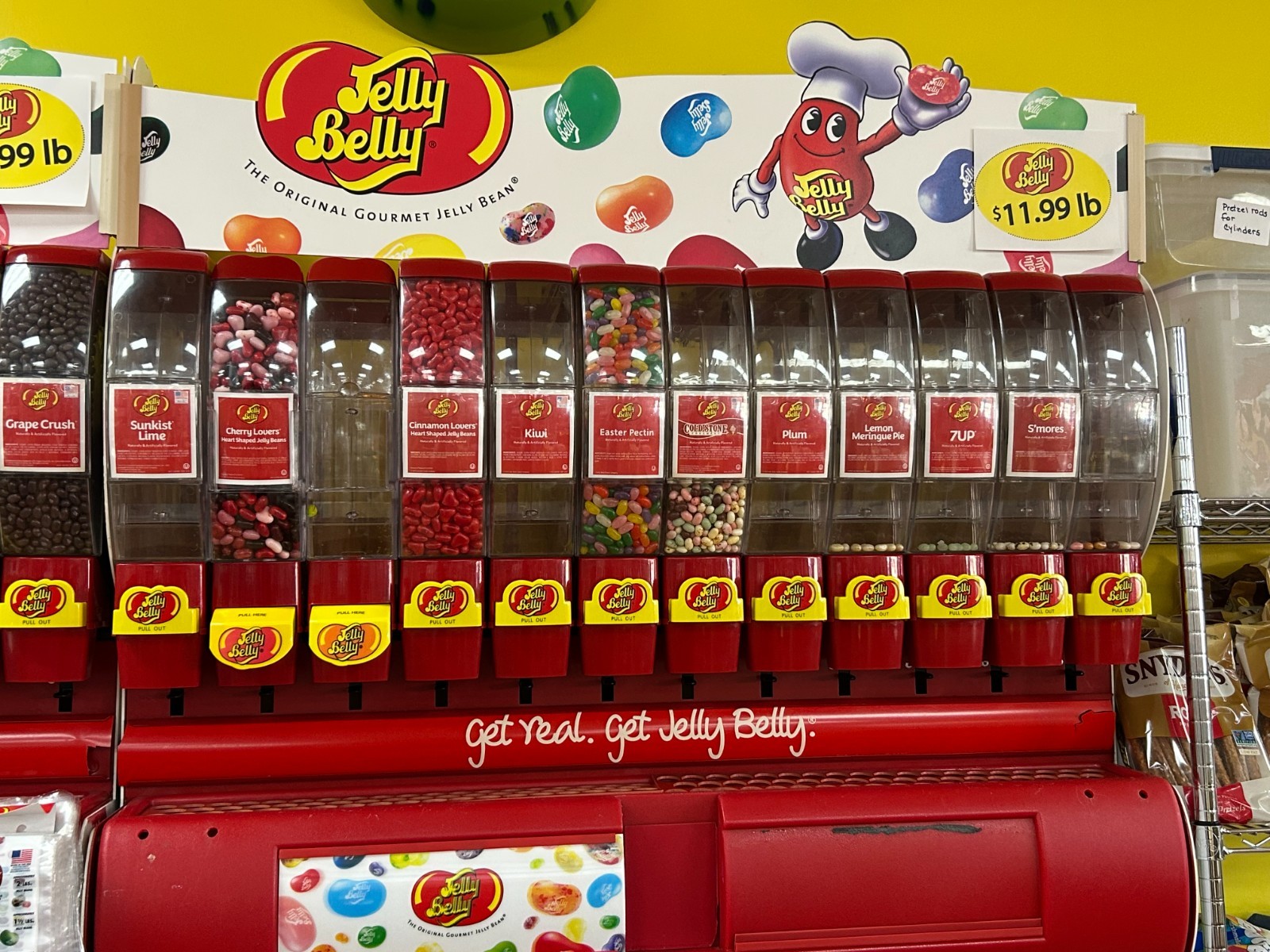 Large Jelly Belly Candy Bean Dispenser Display Rack Store Fixture Retail Display