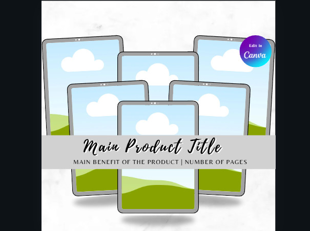 Digital Mock Up Templates 155 pg Edit in Canva For Digital Products w MRR Rights