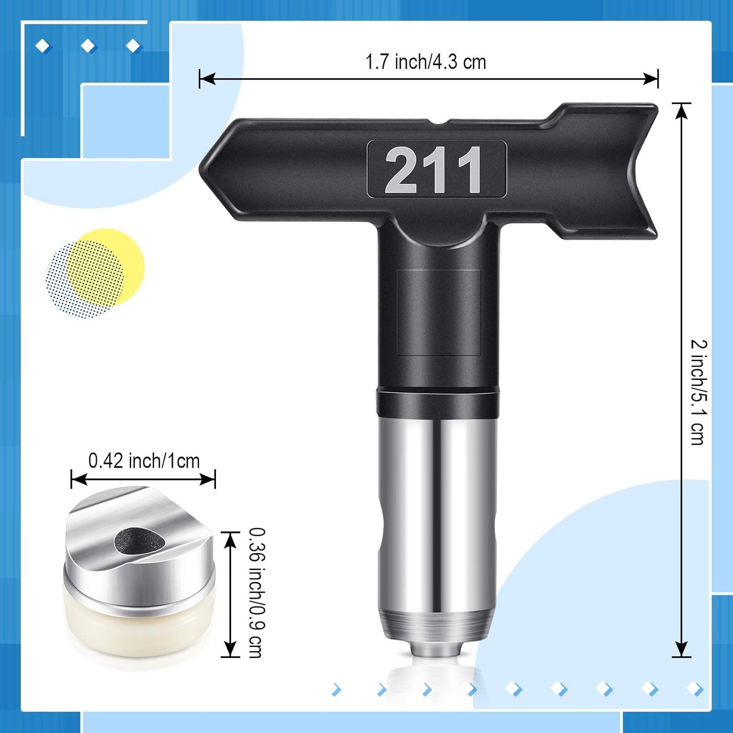 10 Pcs Reversible Airless Spray Tips Set 109 209 211 311 315 415 417 515 517 …