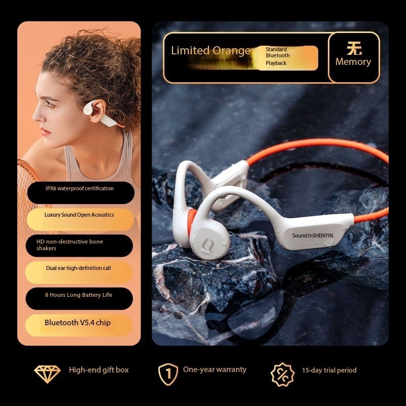 SHEYIN X7 bone conduction Bluetooth headphones, waterproof and sweatproof