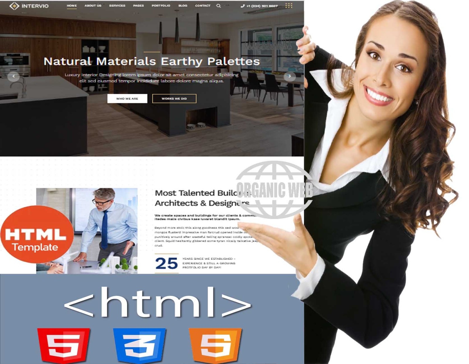 Intertior Design | Full HTML Website Template- Architect Design website