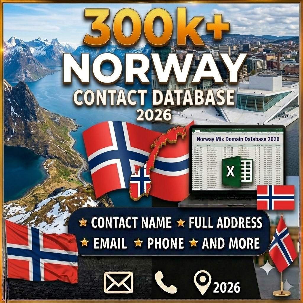 300K NORWAY Email Database list 2026 | Contact Leads (Digital Download)
