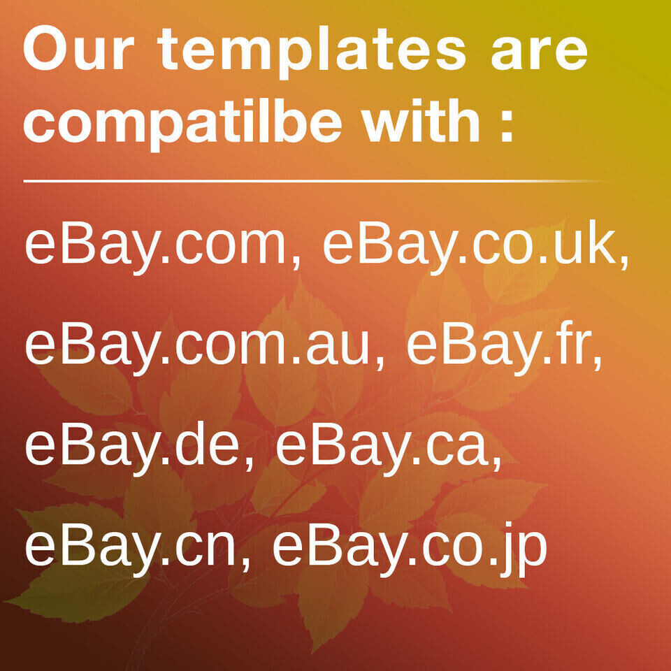 eBay Templates eBay Auction Template Mobile Responsive 100%