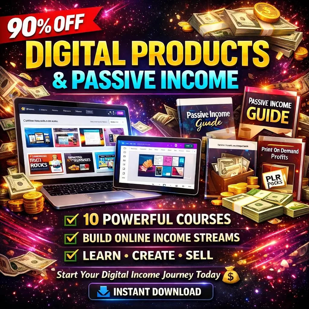 Digital Products Passive Income Bundle, POD Business, Digital Download