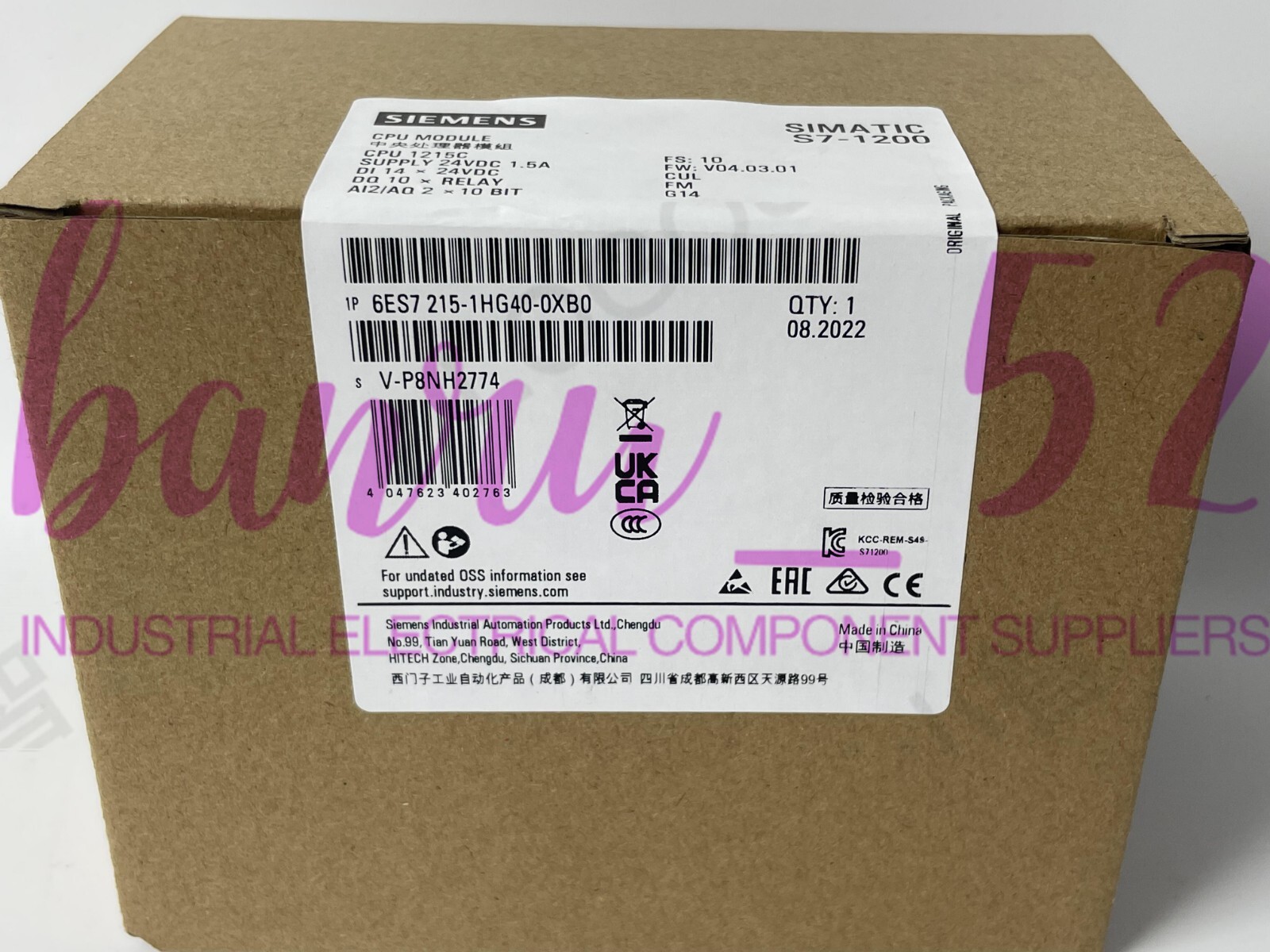 For NEW Siemens PLC CPU 6ES7215-1HG40-0XB0 Programmable Logic Controller Module