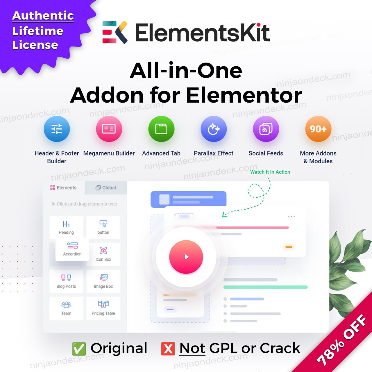 🥷 ElementsKit Pro Official License ‒ Lifetime / 1-Year