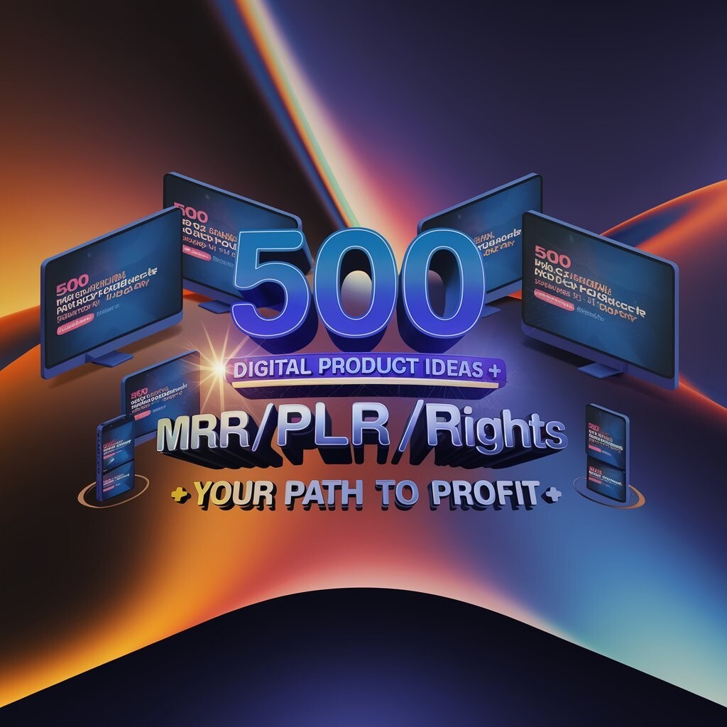 500 Digital Product Ideas + MRR/PLR Rights – Your Path to Success!