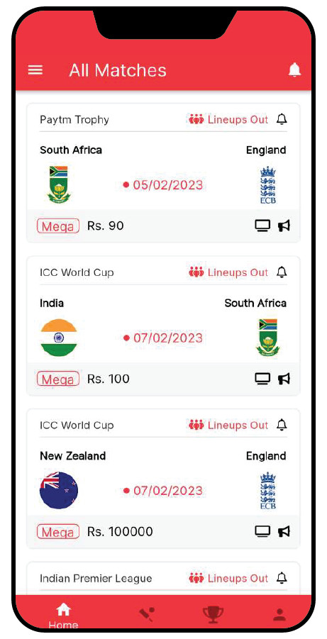 PitchMaster Flutter Fantasy Sports App Template | 40+ Screens | Android & iOS UI