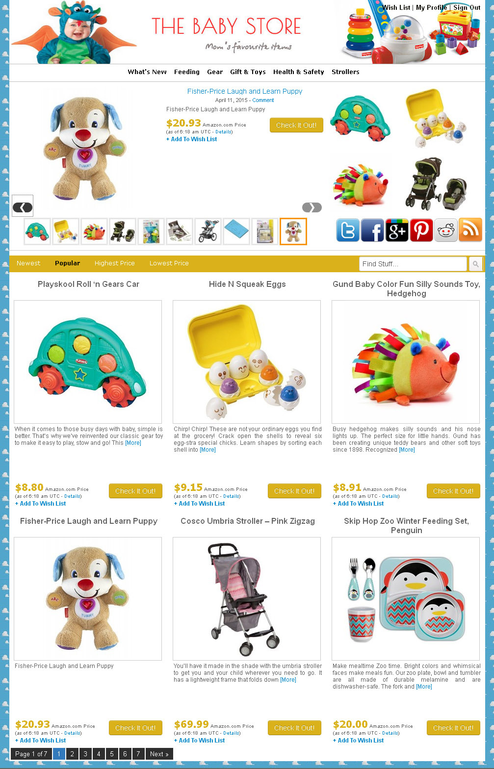 Baby Store – eBay Amazon ClickBank Affiliate WebSite + AutoUpdate