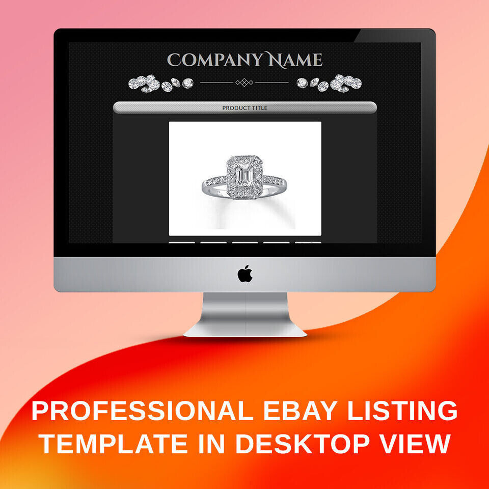 eBay Templates, Auction Mobile Responsive html Templates 2019 Ready for Jewelry