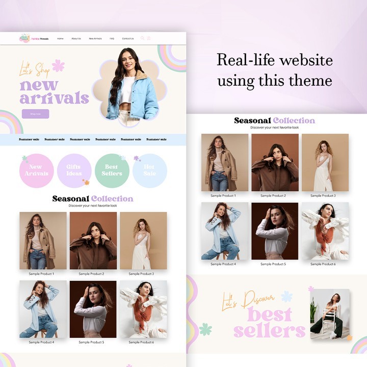 Clothing Pink Shopify Website Template | Women’s Fashion Website Design