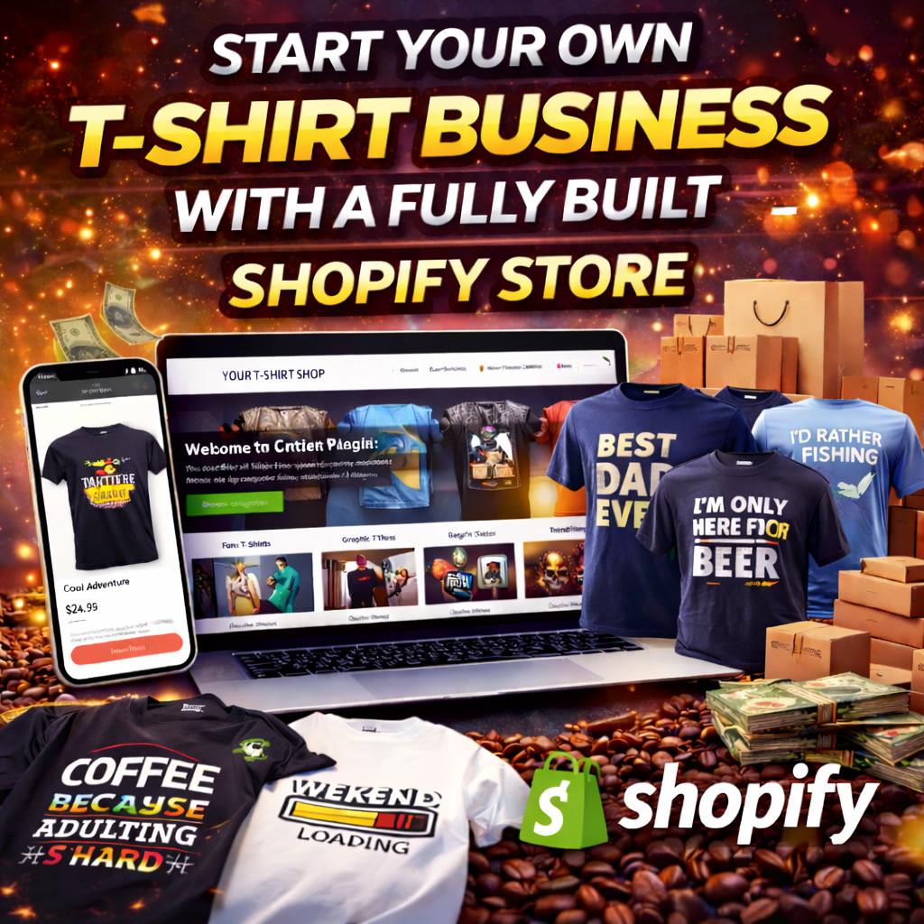 Start Your Own T-Shirt Business with a Fully Built Shopify Store