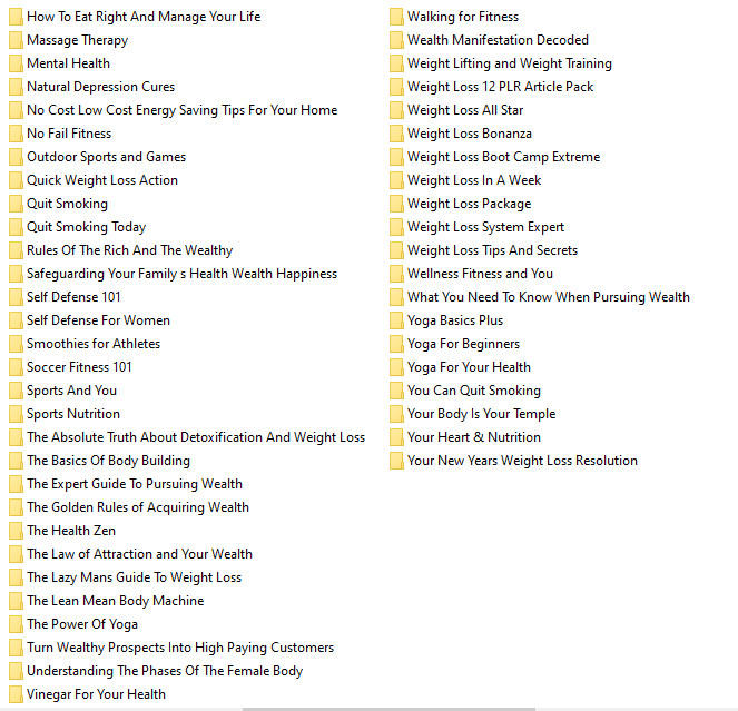 450 e-books & articles about fitness, health and beauty with license