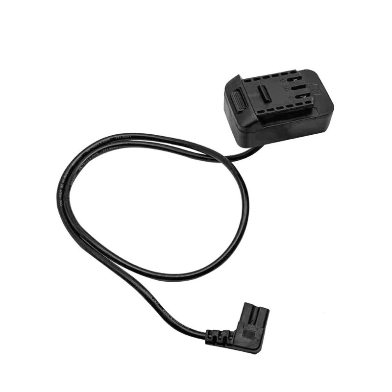 Universal Backpack Battery Adapter Cable For Power Tool 1.2M Black Plastic