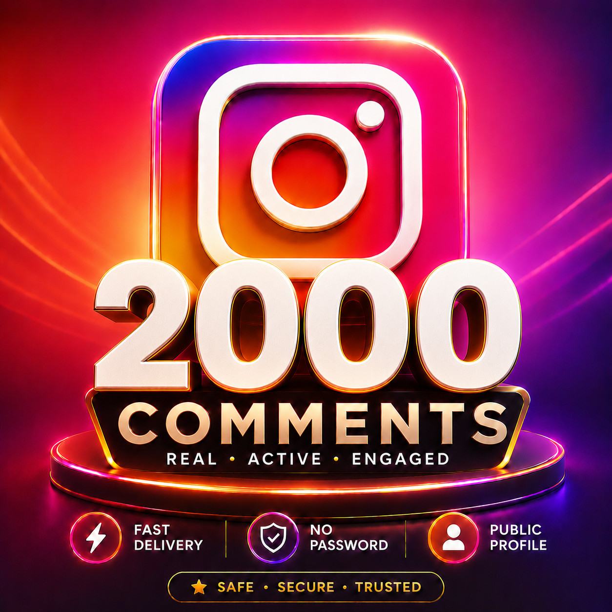 2000 Instagram Custom Comments