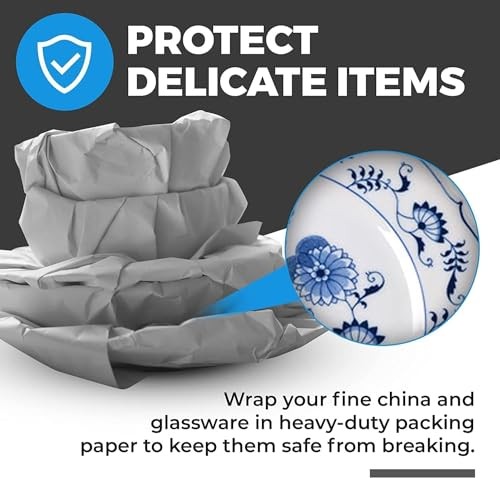 100 Sheets Packing Paper for Moving 12x24in Newsprint Wrapping for Dishes Glass