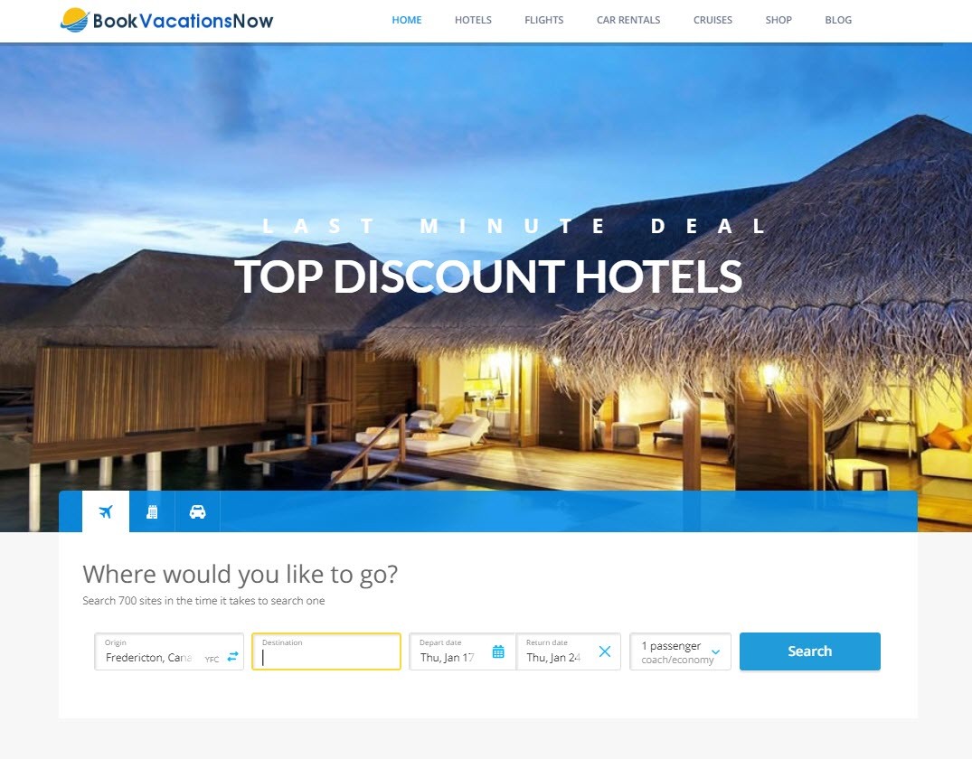 🥇 Turnkey Mobile Friendly WordPress Travel Website Make $1 -$4/Click