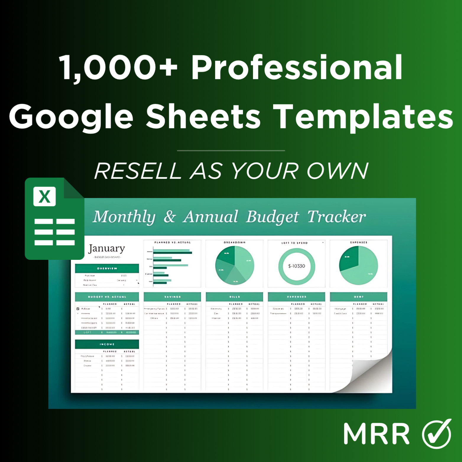 1000+ Google Sheets Templates – MRR, PLR, Templates, Excel Sheets