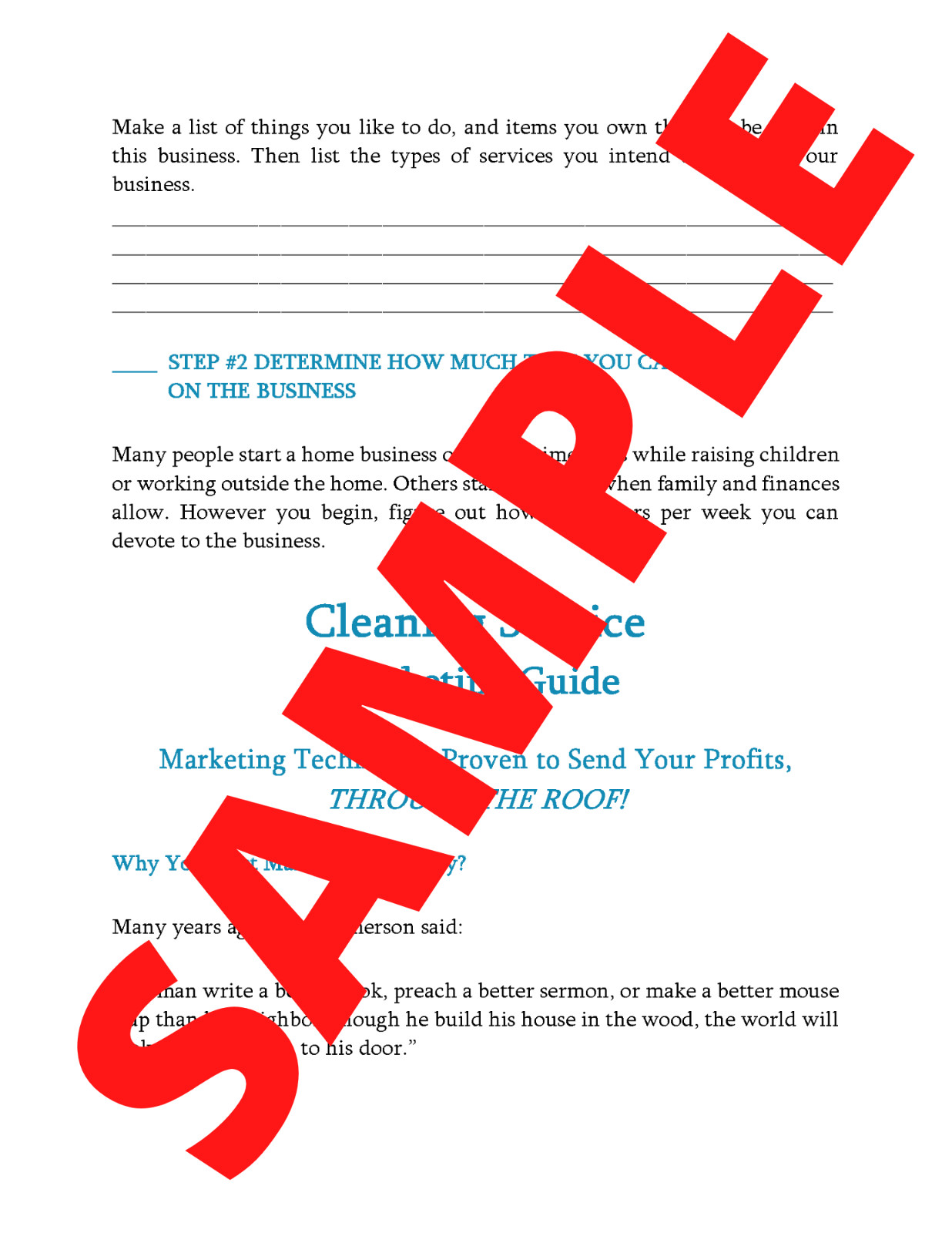 Successful Cleaning Service – Proven Start-Up Guide – Amazing Cash Flow!