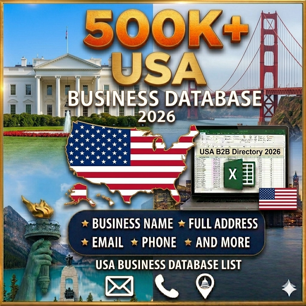500K USA Business Email Database | B2B Contact leads (Digital Download)