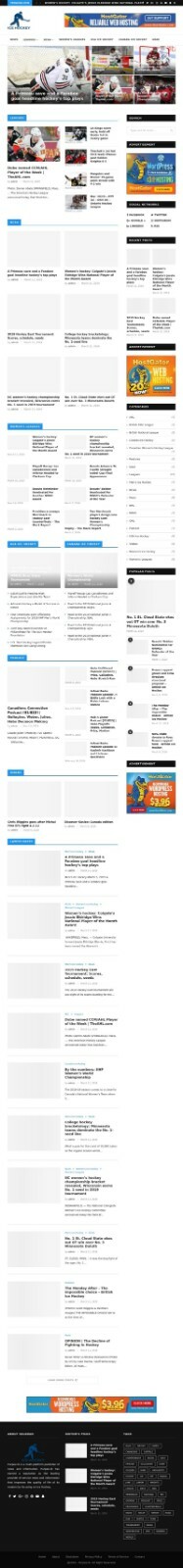 Automated Ice Hockey News Wordrpess Website – Autoblog