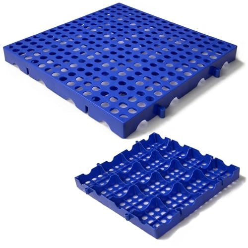 4 Pack Plastic Pallets Nestable Lightweight Waterproof Basement Garage Storage