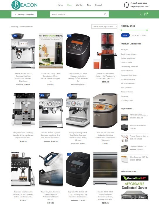 Kitchen Appliances Store – Affiliate / Drop Shipping Website + eCommerce
