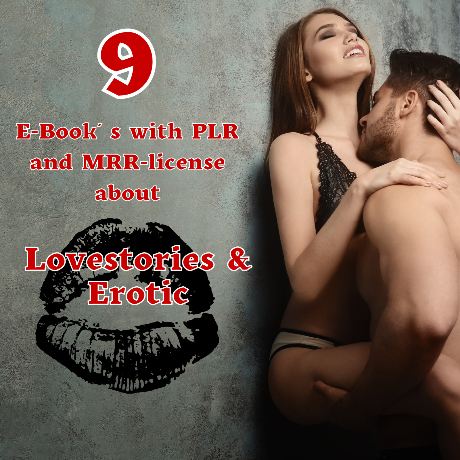 9 e-books on love stories & eroticism in German with license digital
