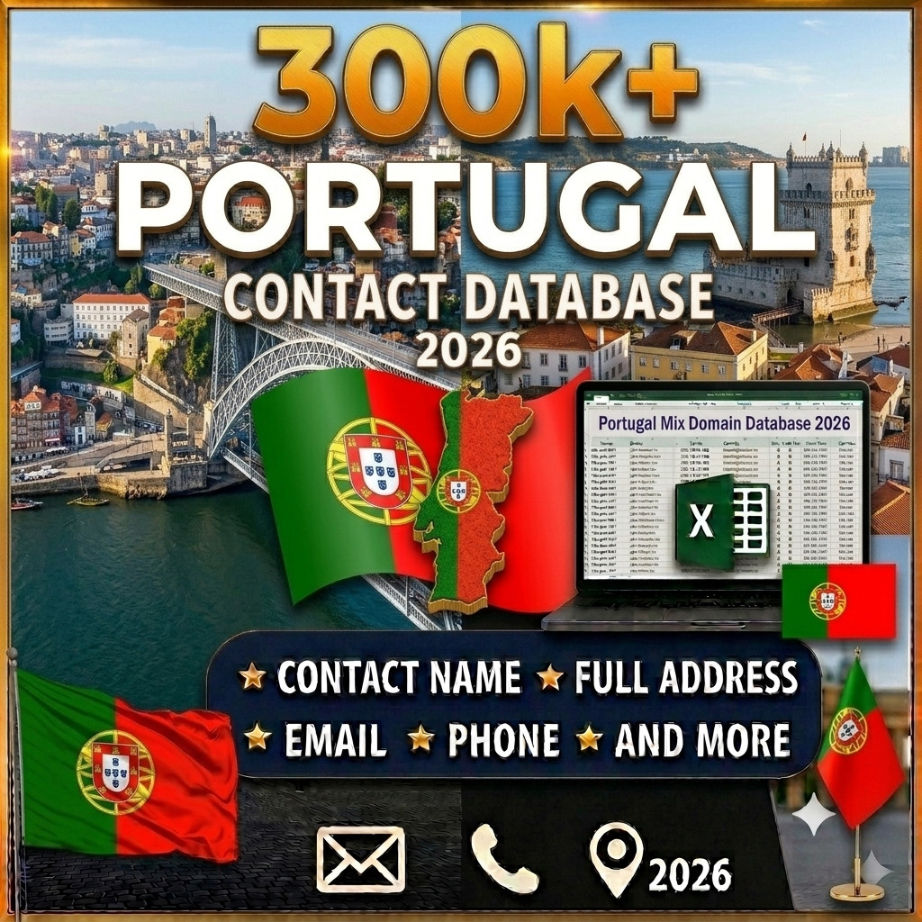 300K PORTUGAL Email Database list 2026 | Contact Leads (Digital Download)
