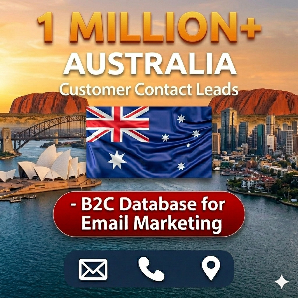 1 Million AUSTRALIA Customers Email Database B2C Contact leads | Excel CSV 2026