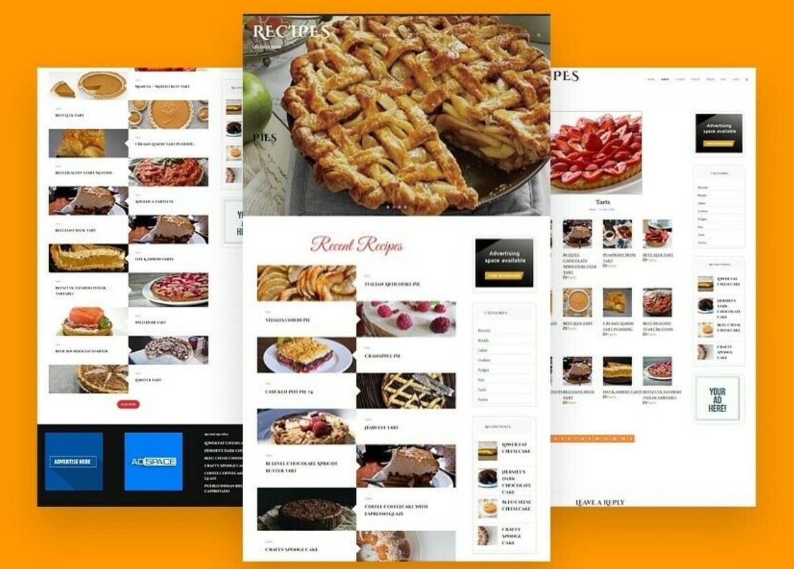 WordPress Cooking Recipes Website with 13,000+ recipes + Free Install + Hosting