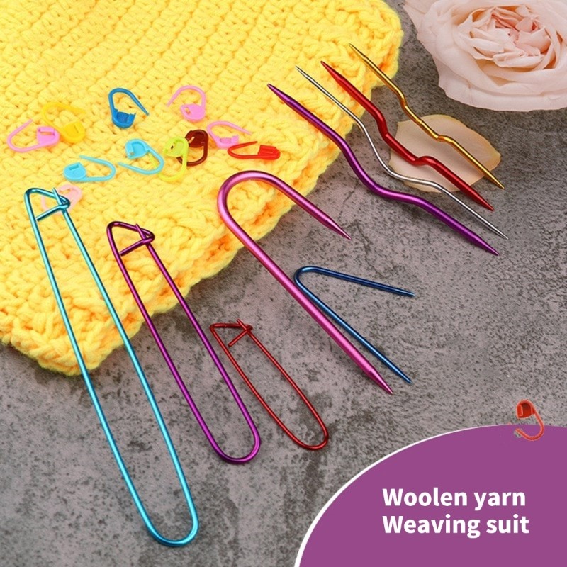2 Set Knitting Stitching Holder Stitching Markers Knitting Tool Set for Craft