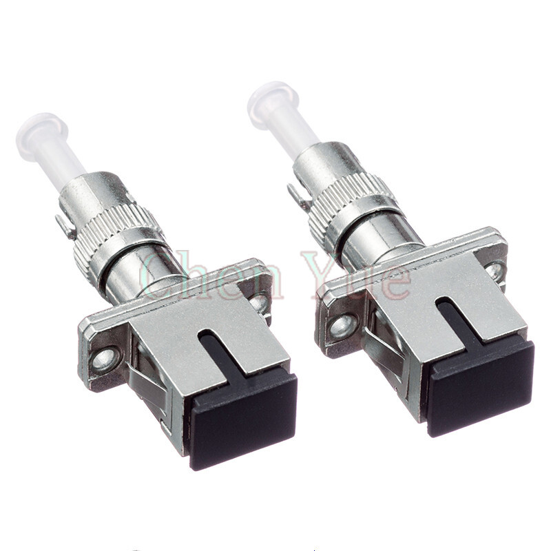 2pcs ST Male to SC Female Hybrid Fiber Optical Adapter Converter Connector SM