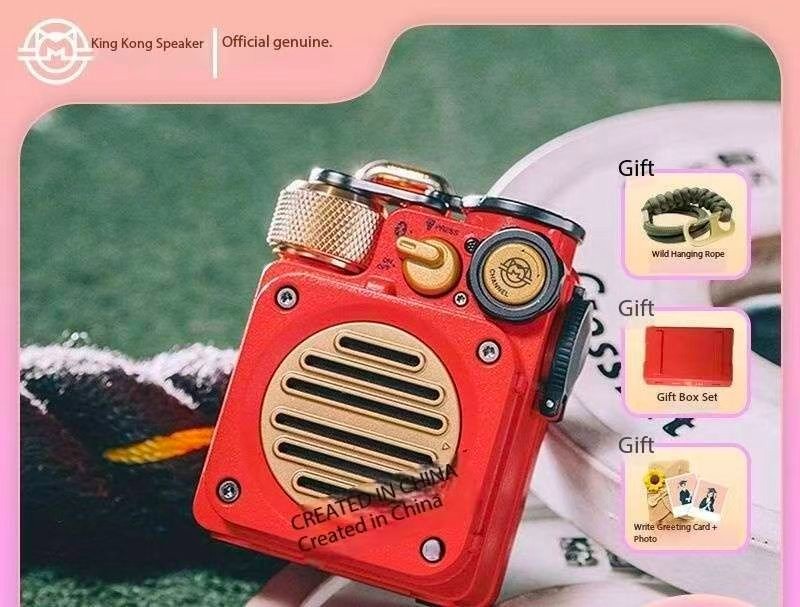 Elvis Audio Wild Mini Bluetooth Speaker, Outdoor Camping Waterproof Small Radio