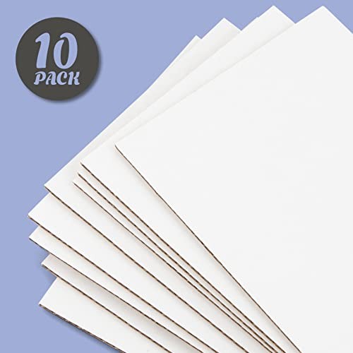 10 Pack 9×12 Corrugated Cardboard Sheets White Kraft Mailing Packaging Inserts