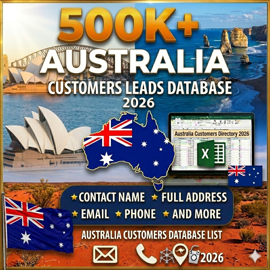 500K AUSTRALIA Customers Email Database – B2C Contact leads (Instant Download)
