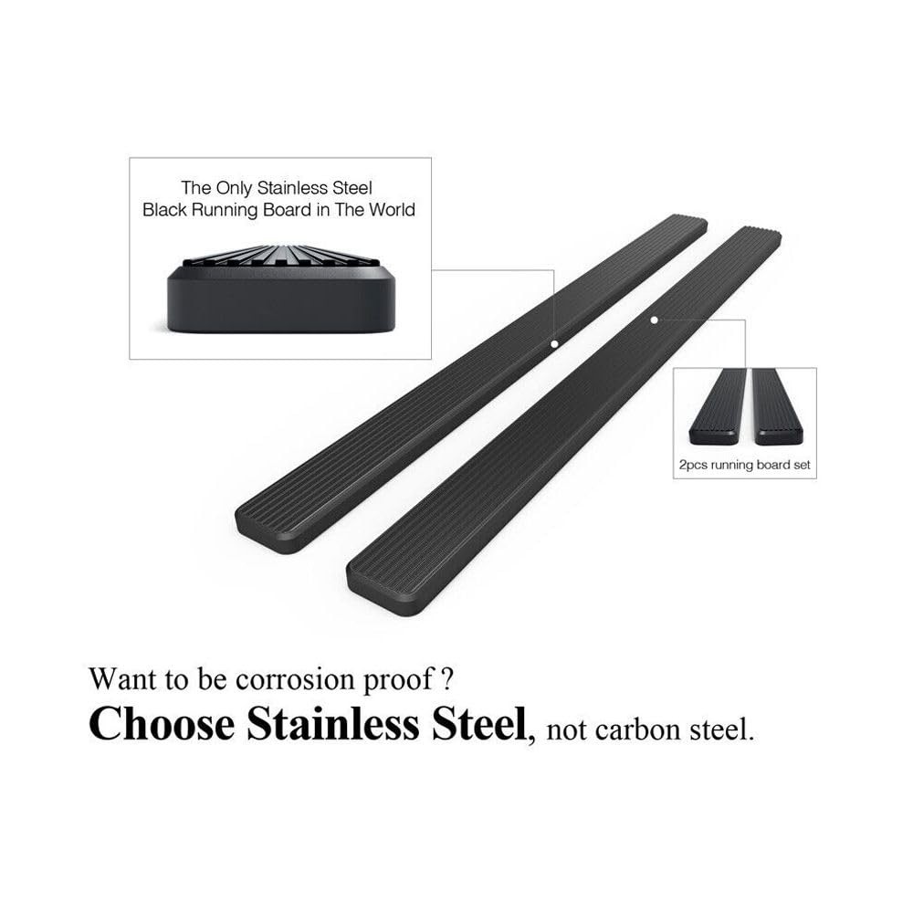 Step Bars 5″ Black Pair w/ Brackets 6061 Aluminum Ford Explorer Sport Trac 07-10