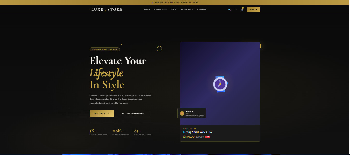 Responsive Ecommerce Dropshipping Website With Modern Design