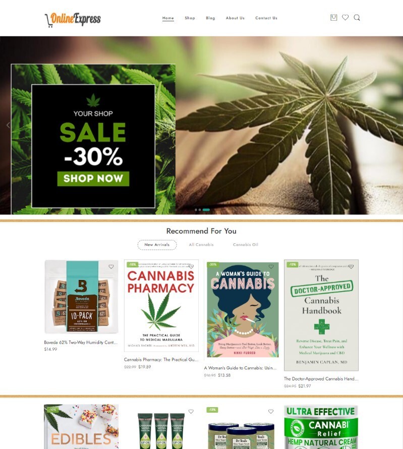 Cannabis Online Business Website Affiliate / DropShipping/ eCommerce Free Host