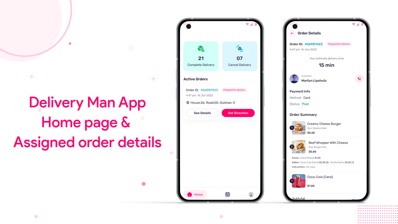 FoodCrown Flutter Food Delivery & Restaurant POS System | Android, iOS | Laravel