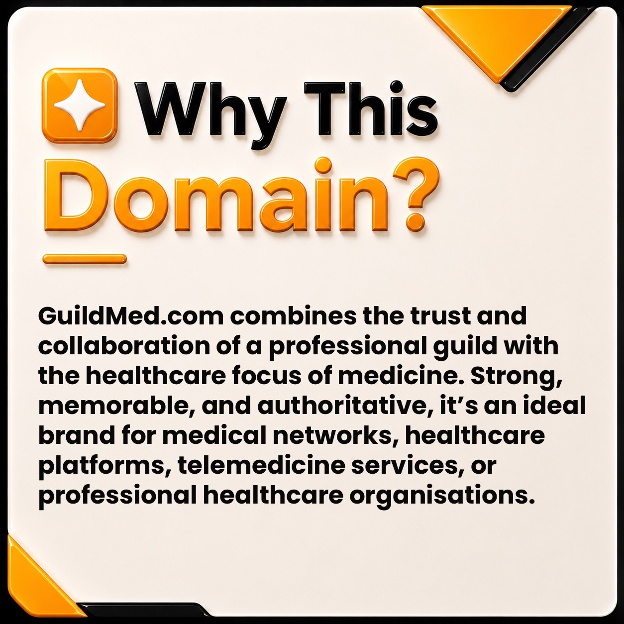 GuildMed .COM Medical Healthcare Telemedicine DOMAIN NAME FOR SALE. Premium.