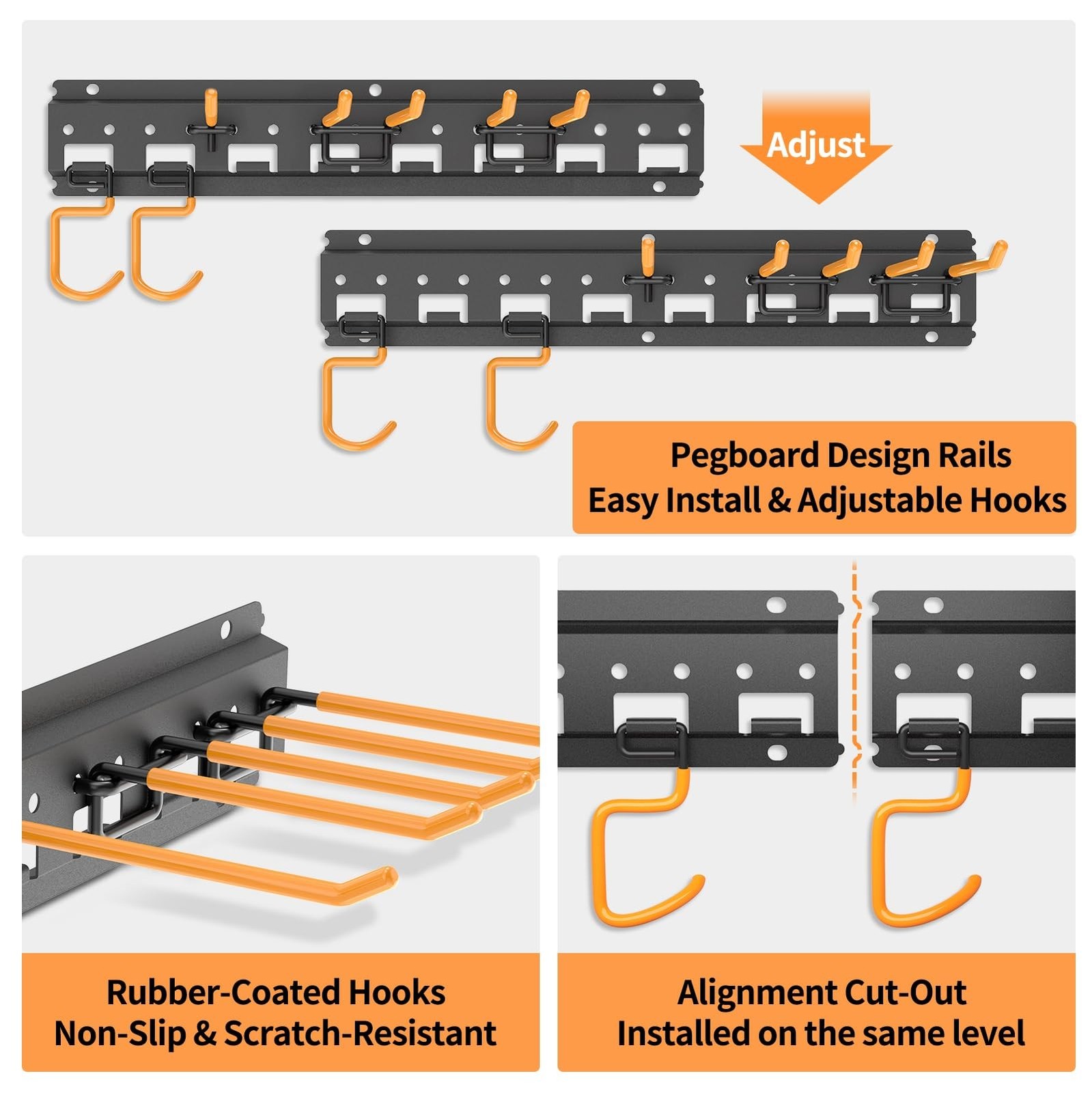 Garden Tool Organizer Wall Mount – Garage Storage and Organization Yard Tool …