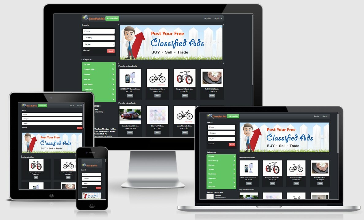 Local Classified Website (Black Theme) Free Install + Free Hosting