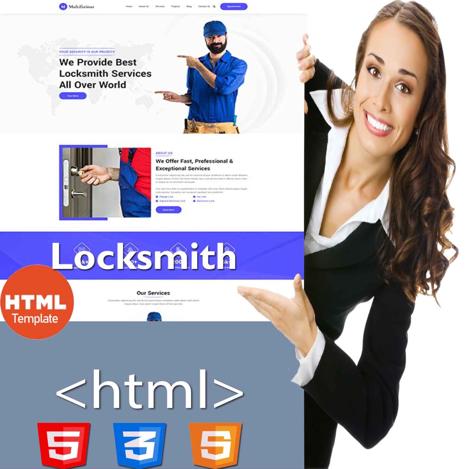 Locksmith | Full HTML Website Template – Bootstrap Responsive website