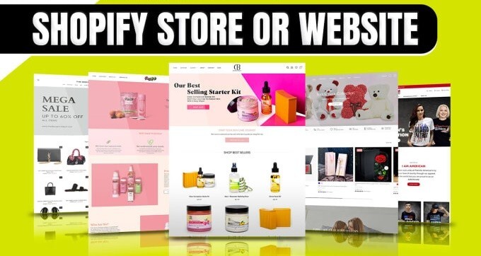 A- Z Shopify Store Setup 50 Products Premium Theme Branding Stock Photos SEO