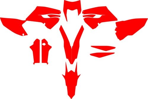 HUSQVARNA TE FE 250 350 450 501 / 2014 2015 2016 vector template escala real 1:1