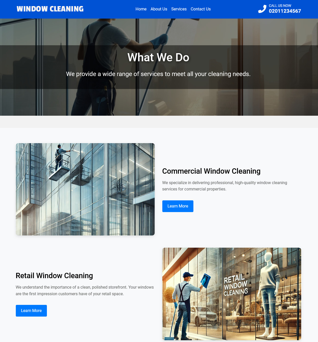 Window Cleaning Business Website | Ready-to-Use Professional Solution